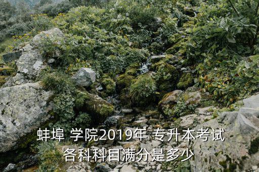  蚌埠 學(xué)院2019年 專升本考試各科科目滿分是多少