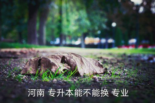  河南 專升本能不能換 專業(yè)