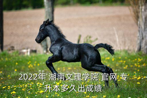 2022年 湖南文理學(xué)院 官網(wǎng) 專(zhuān)升本多久出成績(jī)