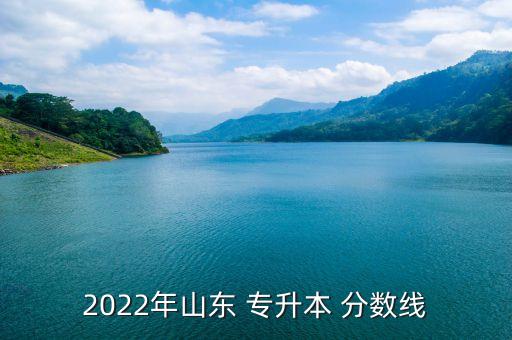 2022年山東 專升本 分?jǐn)?shù)線