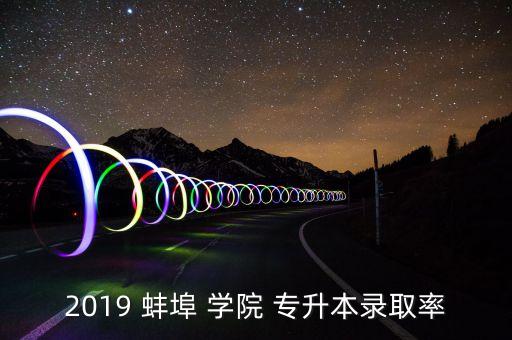 2019 蚌埠 學院 專升本錄取率