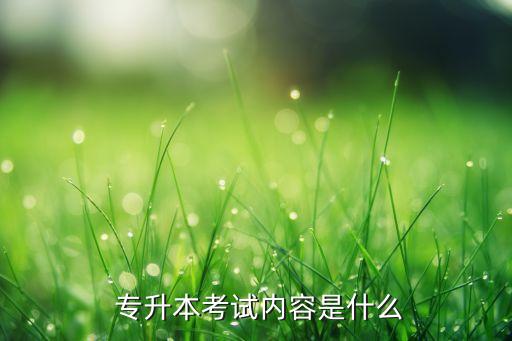  專升本考試內(nèi)容是什么