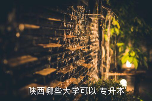  陜西哪些大學(xué)可以 專升本