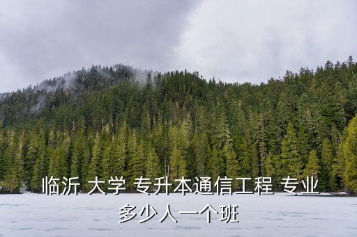  臨沂 大學(xué) 專升本通信工程 專業(yè)多少人一個(gè)班