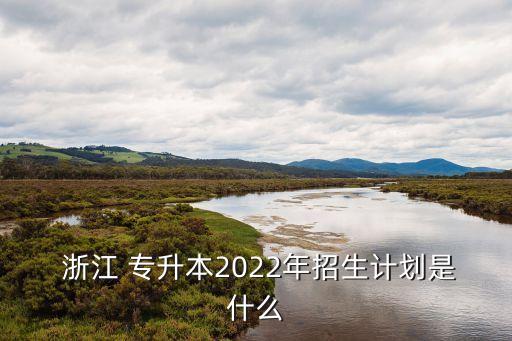  浙江 專升本2022年招生計劃是什么