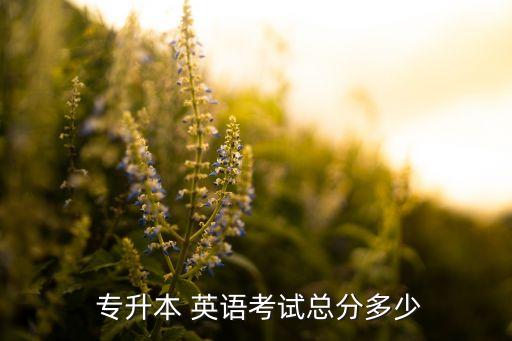  專升本 英語(yǔ)考試總分多少