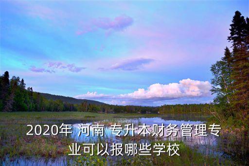 2020年 河南 專升本財(cái)務(wù)管理專業(yè)可以報(bào)哪些學(xué)校