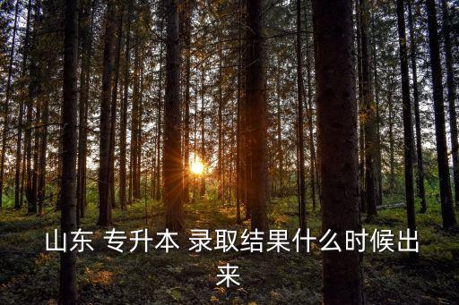 山東專升本錄取進(jìn)度,統(tǒng)招專升本錄取通知一般在一周內(nèi)發(fā)出