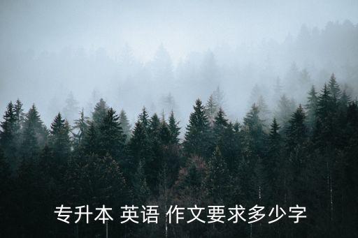  專升本 英語 作文要求多少字