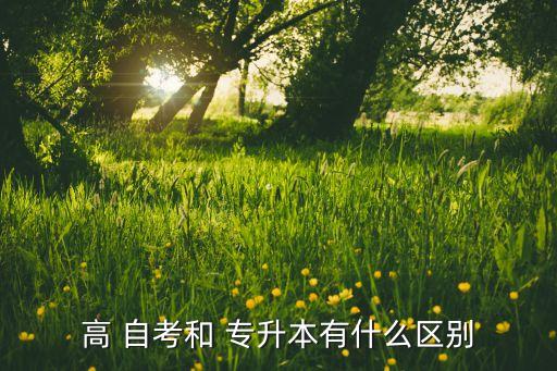 網絡教育專升本和自考區(qū)別,自考本科和專升本的區(qū)別