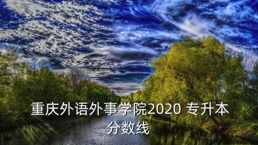  重慶外語(yǔ)外事學(xué)院2020 專升本分?jǐn)?shù)線