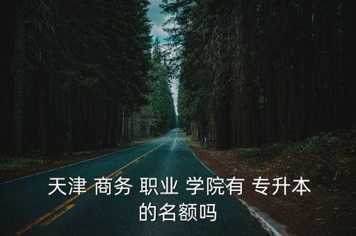  天津 商務 職業(yè) 學院有 專升本的名額嗎