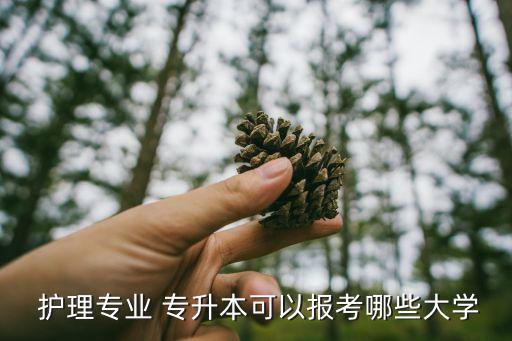  護理專業(yè) 專升本可以報考哪些大學