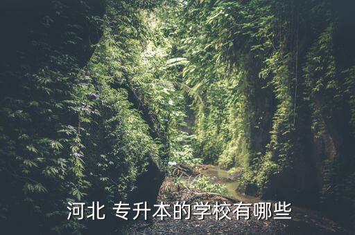  河北 專升本的學(xué)校有哪些