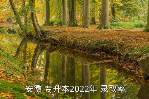  安徽 專(zhuān)升本2022年 錄取率