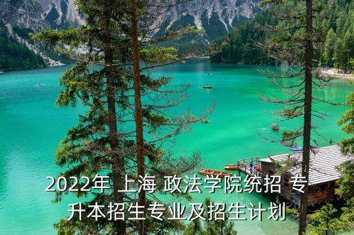 2022年 上海 政法學(xué)院統(tǒng)招 專升本招生專業(yè)及招生計(jì)劃