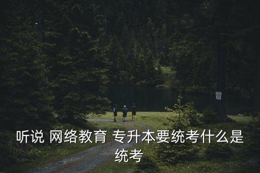 聽說 網(wǎng)絡教育 專升本要統(tǒng)考什么是統(tǒng)考