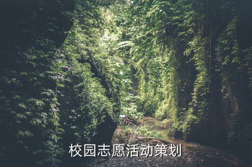 校園志愿活動策劃