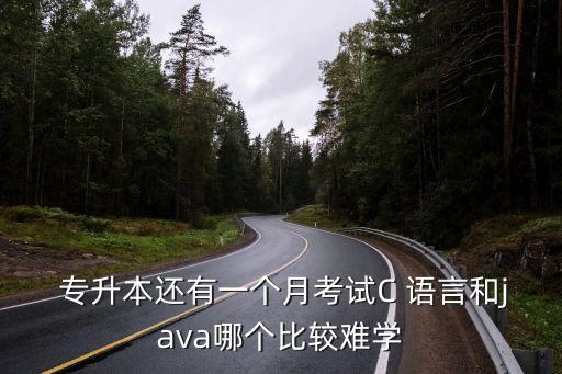  專升本還有一個月考試C 語言和java哪個比較難學(xué)