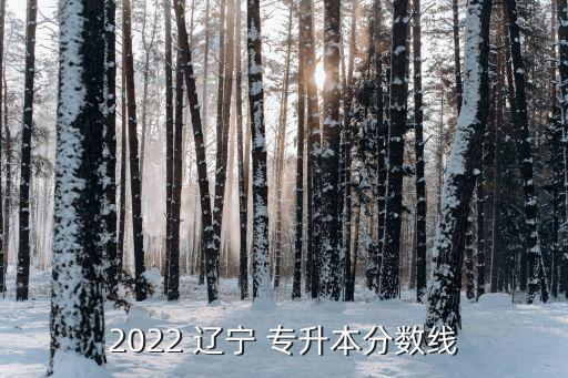 2022 遼寧 專升本分?jǐn)?shù)線