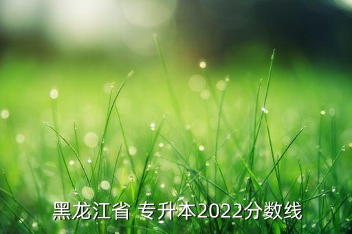  黑龍江省 專升本2022分數(shù)線