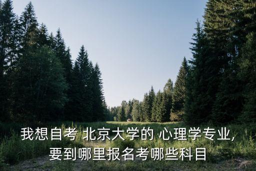 北京大學成人專升本心理學,成人專升本心理學考哪些科目