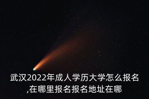 武漢2022年成人學(xué)歷大學(xué)怎么報(bào)名,在哪里報(bào)名報(bào)名地址在哪