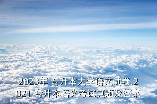 2023年 專升本大學(xué)語(yǔ)文試卷,2021 專升本語(yǔ)文考試真題及答案