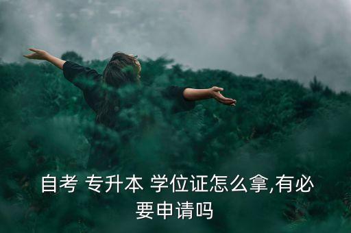  自考 專(zhuān)升本 學(xué)位證怎么拿,有必要申請(qǐng)嗎