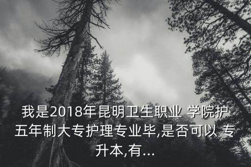 我是2018年昆明衛(wèi)生職業(yè) 學(xué)院護(hù)五年制大專護(hù)理專業(yè)畢,是否可以 專升本,有...