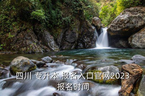 四川 專升本 報名入口官網(wǎng)2023 報名時間