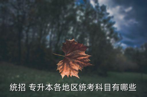 統(tǒng)招 專(zhuān)升本各地區(qū)統(tǒng)考科目有哪些