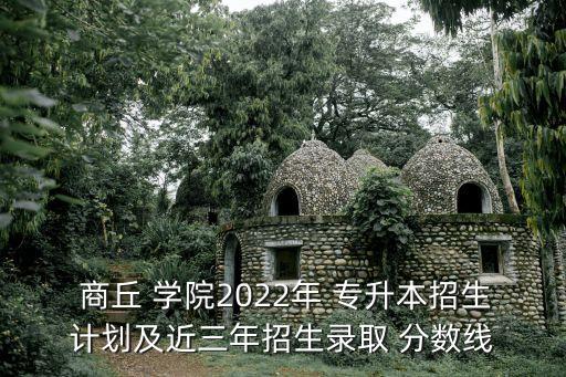  商丘 學(xué)院2022年 專升本招生計(jì)劃及近三年招生錄取 分?jǐn)?shù)線