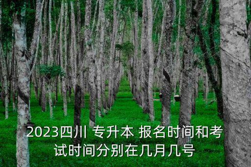 2023四川 專升本 報名時間和考試時間分別在幾月幾號