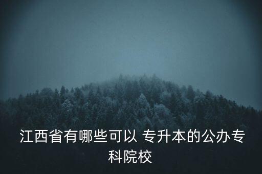  江西省有哪些可以 專升本的公辦?？圃盒? class=