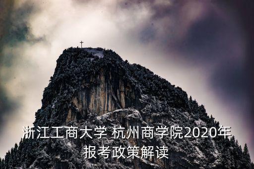 浙江工商大學(xué) 杭州商學(xué)院2020年報(bào)考政策解讀