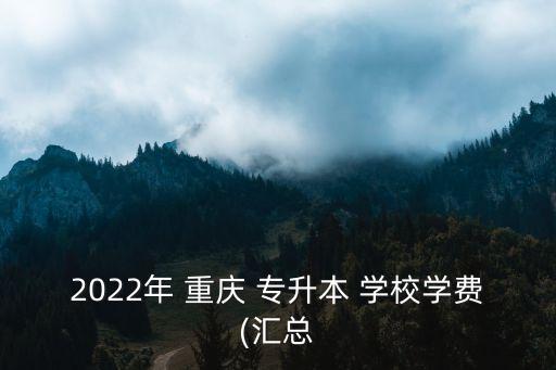 2022年 重慶 專(zhuān)升本 學(xué)校學(xué)費(fèi)(匯總