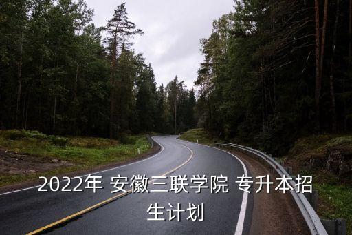 2022年 安徽三聯(lián)學(xué)院 專升本招生計(jì)劃