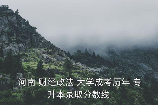  河南 財經(jīng)政法 大學(xué)成考?xì)v年 專升本錄取分?jǐn)?shù)線