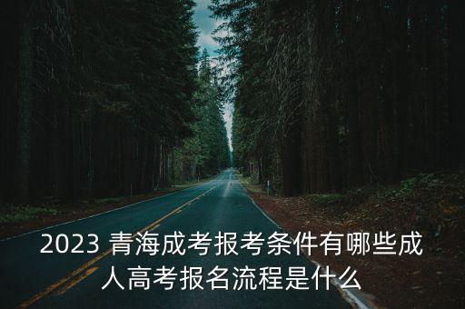 2023 青海成考報考條件有哪些成人高考報名流程是什么