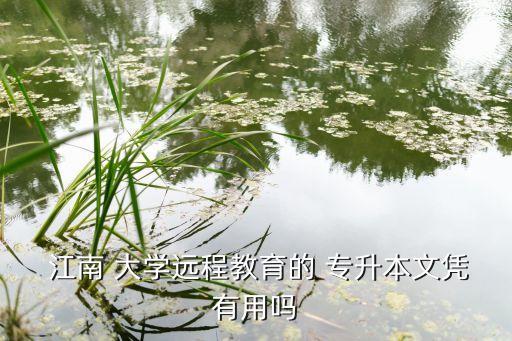  江南 大學(xué)遠(yuǎn)程教育的 專升本文憑有用嗎