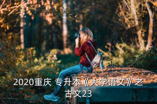 2020重慶 專升本《大學語文》之古文23