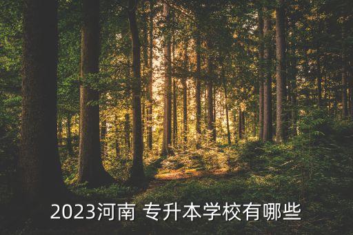 2023河南 專升本學(xué)校有哪些