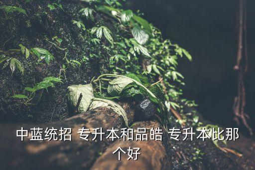 中藍(lán)統(tǒng)招 專升本和品皓 專升本比那個(gè)好