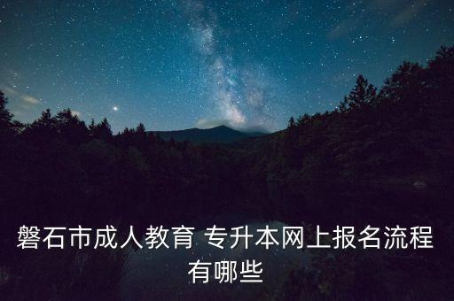 磐石市成人教育 專升本網(wǎng)上報名流程有哪些