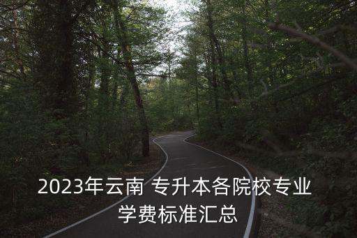 2023年云南 專升本各院校專業(yè) 學(xué)費(fèi)標(biāo)準(zhǔn)匯總