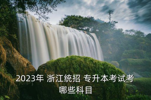 2023年 浙江統(tǒng)招 專升本考試考哪些科目