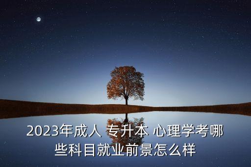 2023年成人 專(zhuān)升本 心理學(xué)考哪些科目就業(yè)前景怎么樣