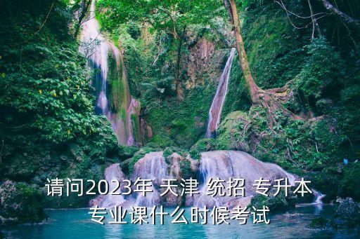 請(qǐng)問2023年 天津 統(tǒng)招 專升本專業(yè)課什么時(shí)候考試