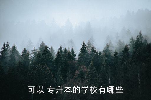 可以 專升本的學校有哪些